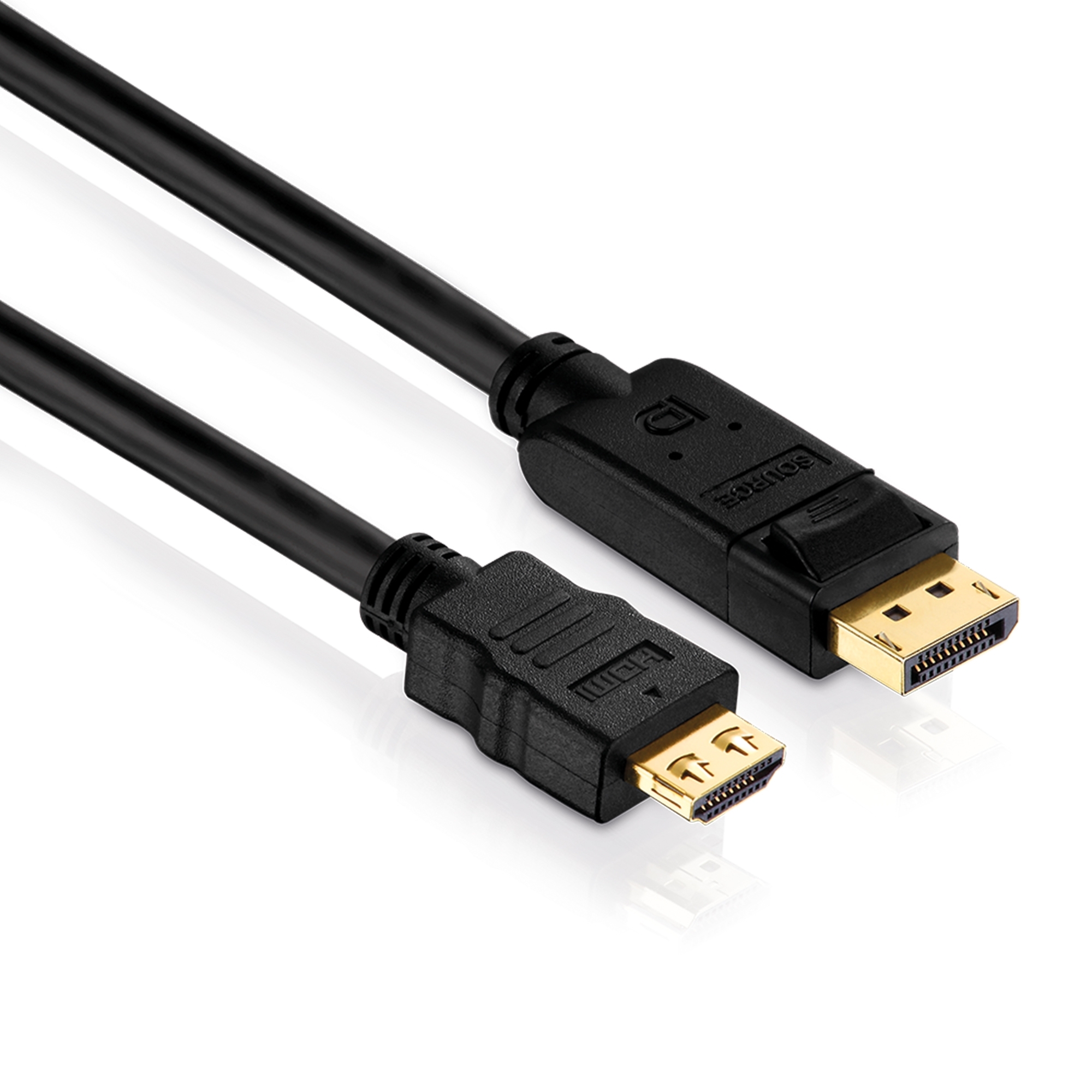 PureLink PI5100-075 - Zertifiziertes Aktives 2K DisplayPort / HDMI Kabel - 7,5m - Schwarz