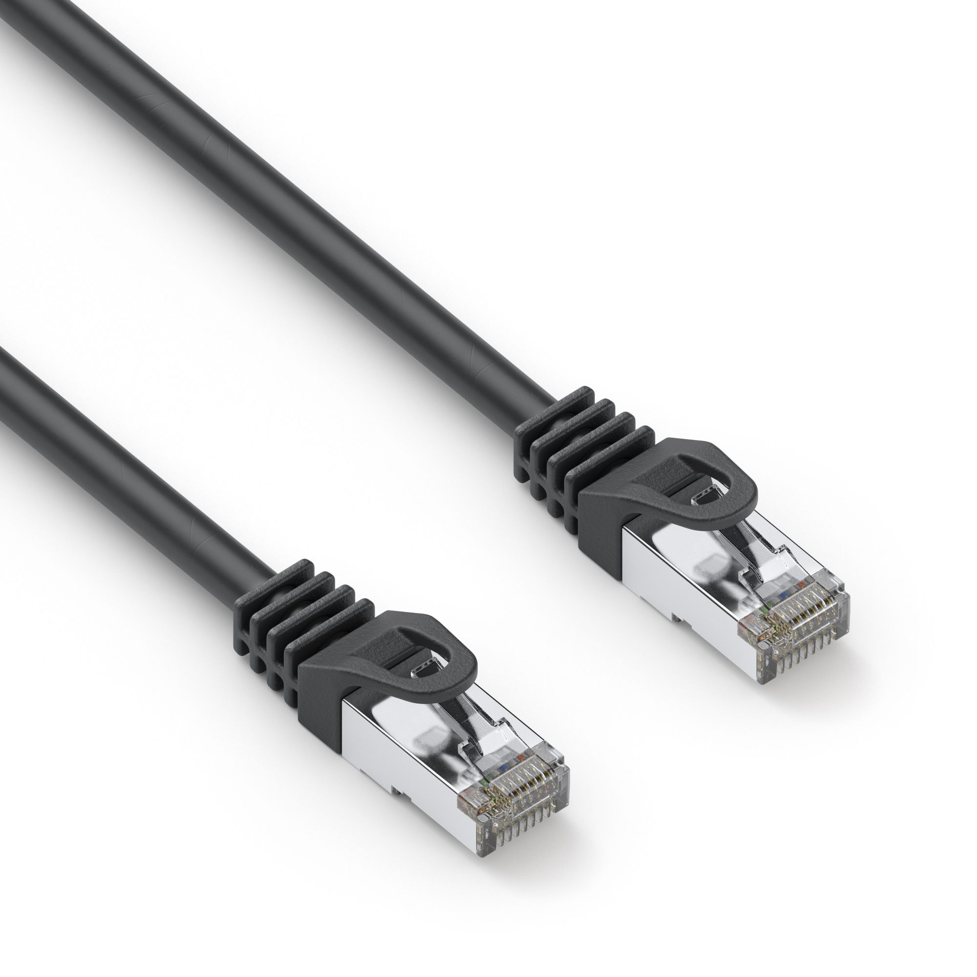 PureLink IQ-PC1000-075 - Patchkabel Cat6a RJ45 - S/FTP - halogenfrei - Schwarz - 7,5m
