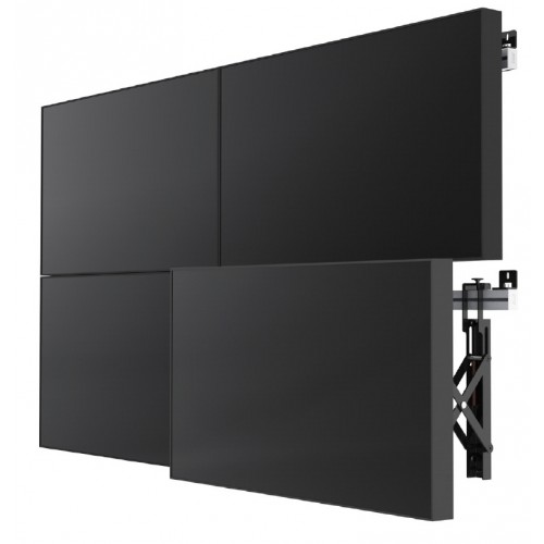 SMS Multi Display Wall+ - ausziehbare Videowall Halterung - 37 - 60 Zoll - VESA 400x400mm - bis 45kg - Silber