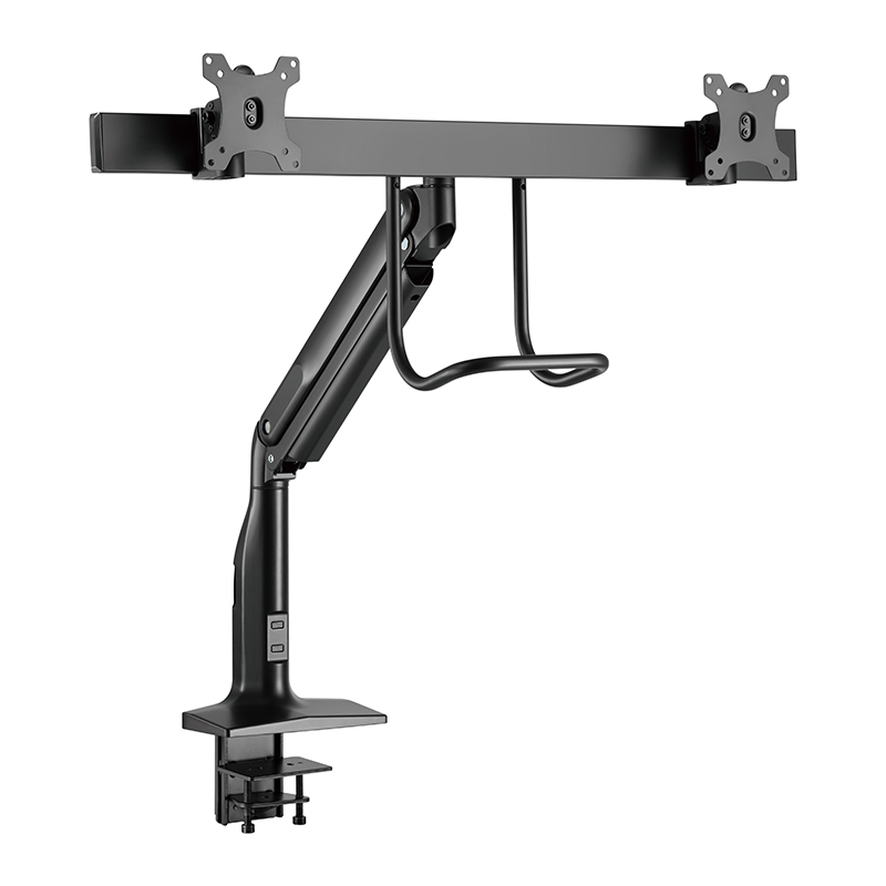 Hagor HA Gasliftarm Dual - vollbewegliche Tischhalterung für 2 Displays - 17-43 Zoll - VESA 100x100 mm - bis 10kg - Schwarz