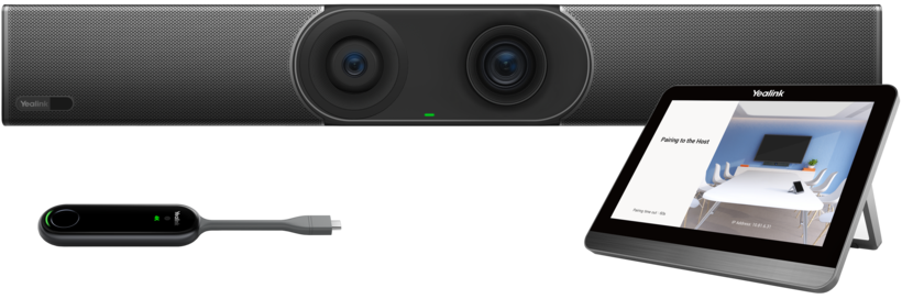 Yealink A30-025 MeetingBar - All-in-One-Collaboration-Videokonferenzsoundbar - 4K - 8 MP - inkl. CTP18 Touch Panel - WPP30 Dongle - mittelgroße Räume