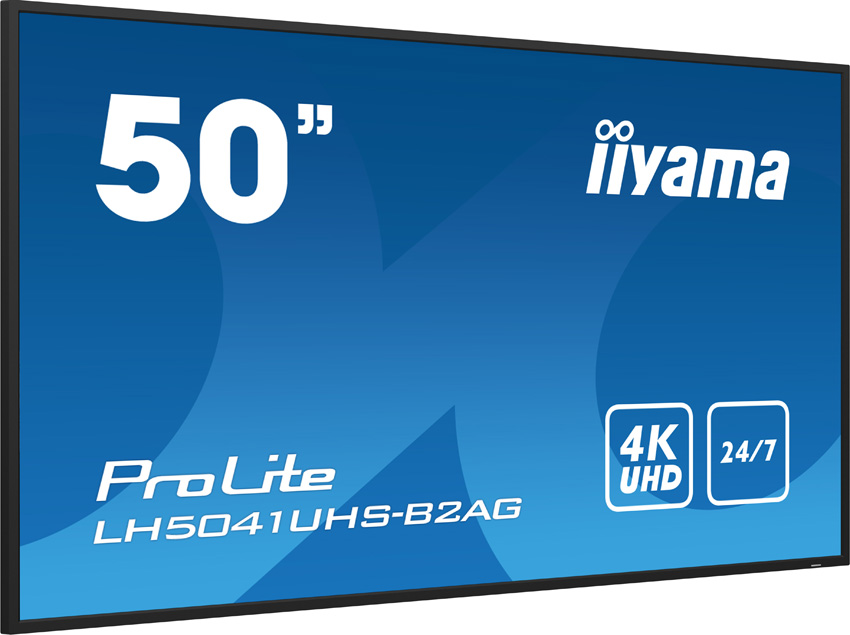 iiyama ProLite LH5041UHS-B2AG - 50 inch - 500 cd/m² - 4K - Ultra-HD - 3840x2160 pixels - 24/7 - Display