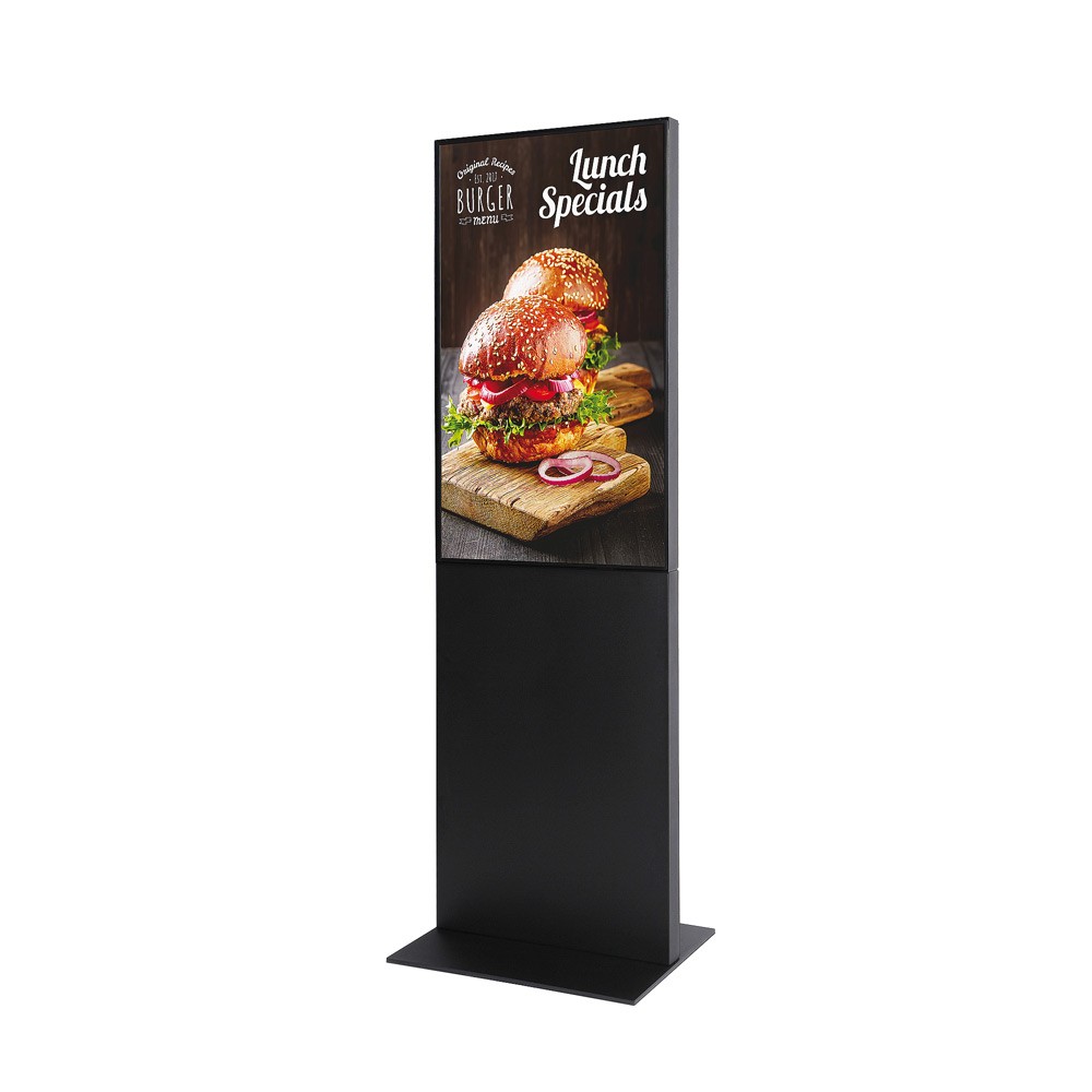 Smart Line digital info stele - 43 inch - Samsung QM43C inch signage display - 500cd/m² - UHD - without touch - black - kiosk