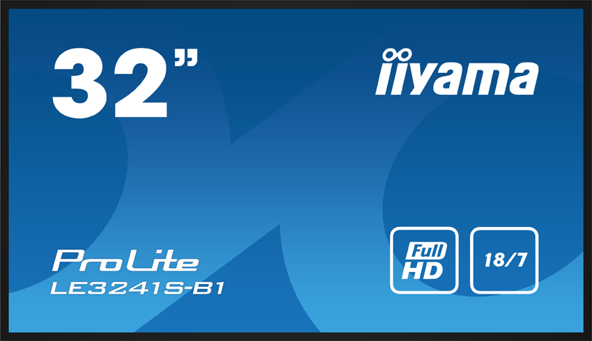 iiyama ProLite LE3241S-B1 - 32 inch - 350 cd/m² - Full-HD - 1920x1080 pixel - 18/7 - Display 