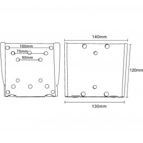 InLine 23114A - Tiltable wall mount - 10 - 27 inch - VESA 100x100mm - up to 30kg - Black