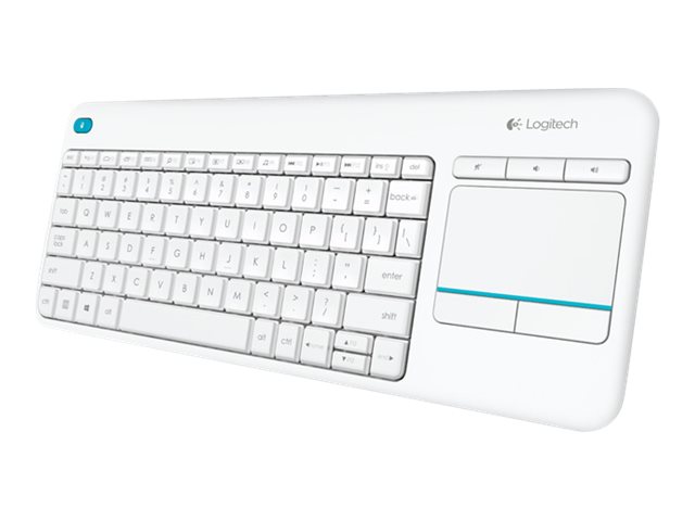 Logitech K400 Plus Wireless Tastatur und Touchpad - QWERTZ - Weiss