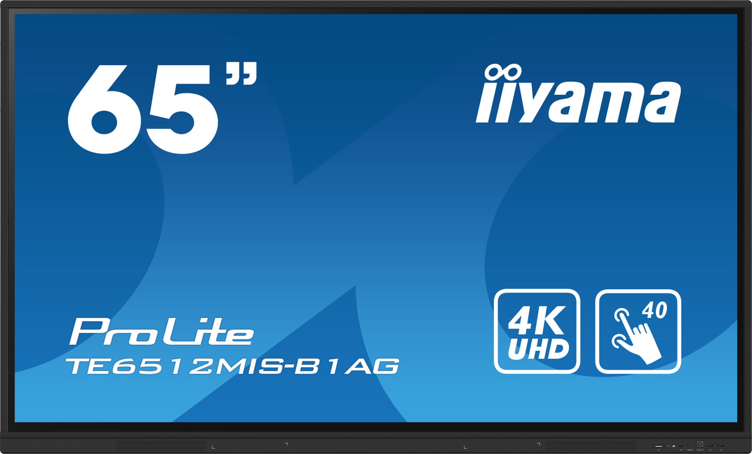 iiyama ProLite TE6512MIS-B1AG - 65 Zoll - 400 cd/m² - Ultra-HD - 3840x2160 Pixel - 40 Punkt - Touch Display - Schwarz