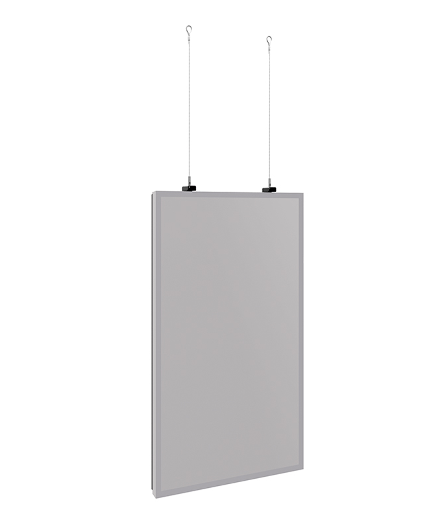 Hagor HP SHF OM55N-S - Drahtseilhalterung zur Deckenmontage - Seillänge max. 5 m - max. 25 kg - passend für Samsung OM55N-S Serie - Schwarz
