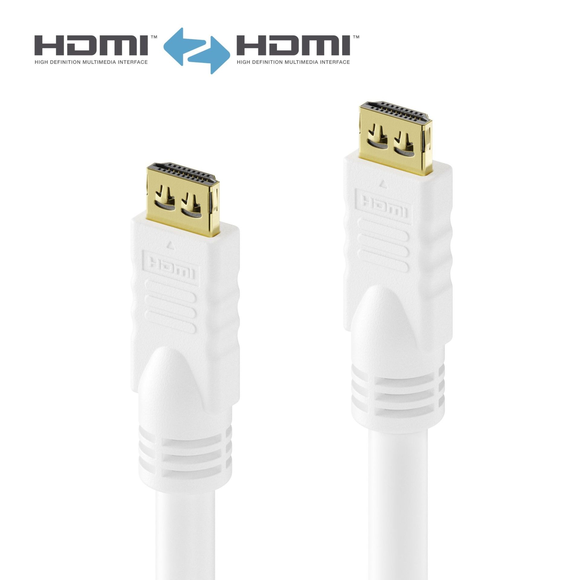 PureMounts PureLink PI1002-050 - HDMI Kabel - 18Gbps - PureInstall 5,0m - Weiss