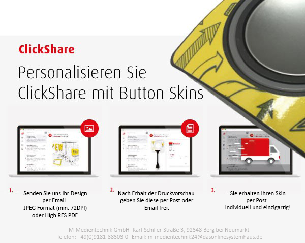 Barco ClickShare Button Skin für CS- und CSE-Serie SKIN-CSE_01