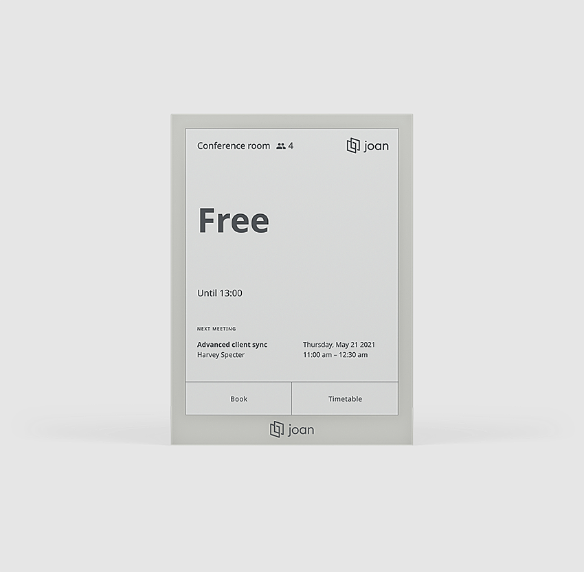 JOAN 6 PRO Raumbuchungsdisplay - 6 Zoll E-Ink Touch-Display - kabellos - WiFi - Bluetooth - Grau JOAN 6 PRO GRAY